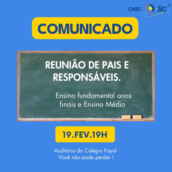 Reunião de Pais fundamental e médio