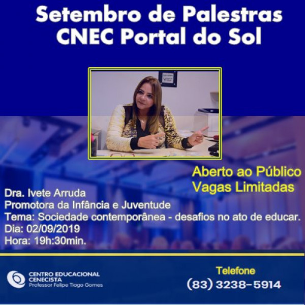 Setembro de Palestras CNEC Portal do Sol