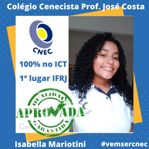 Aluna cenecista conquista primeiro lugar em duas provas