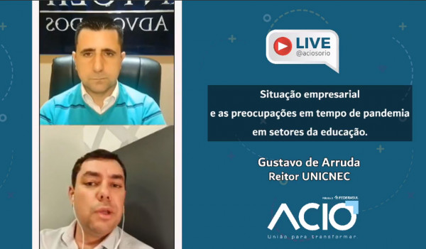 Diretor do colégio participa de live na ACIO