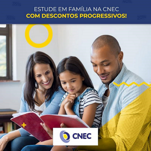 Traga toda a sua família para estudar na CNEC e ganhe descontos especiais