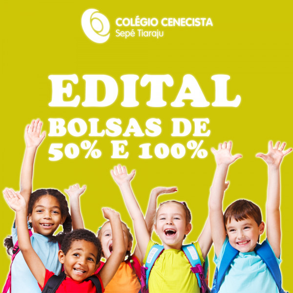 EDITAL BOLSAS DE 50% E 100%